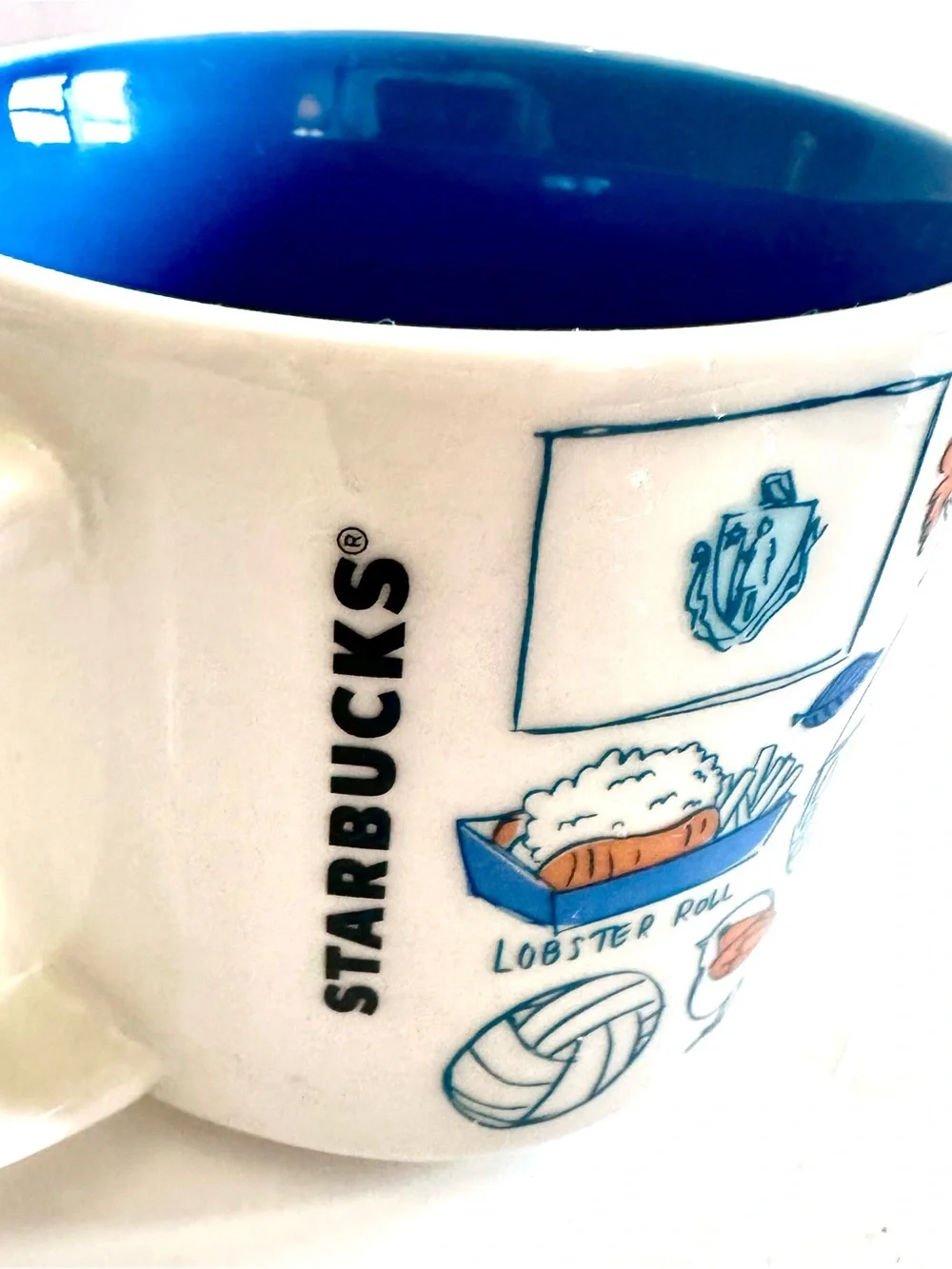 Starbucks White Ceramic Mug with Black Logo